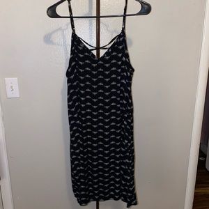 Black and white tribal print dress